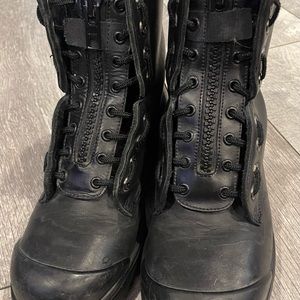 Black Steel Toe Men’s Leather Work Boots (Size 10)